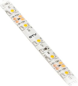 Banda LED Flash GTV pentru mobilier, lumina neutra, 60 LED m, 280 lm m, 4,8 W m, 12V, IP65, 5 m Alb neutru, 4.8 W m, 12 V, LED Flash, 280 lm m, 8