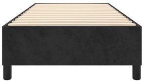 Cadru de pat box spring, negru, 90x200 cm, catifea Negru, 35 cm, 90 x 200 cm