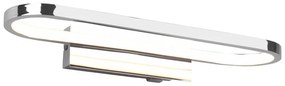 Aplică de perete argintiu-lucios LED (lungime 40 cm) Gianni – Trio