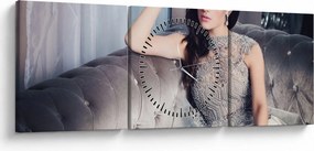 Tablou - Glamour (cu ceas) (90x30 cm)