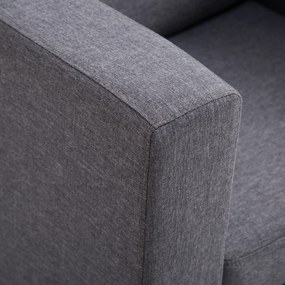 Homcom Fotoliu Modern cu Invelis in Tesatura Gri Inchis, 81x73x78cm