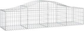 vidaXL Coș gabion arcuit, 200x50x40/60 cm, fier galvanizat