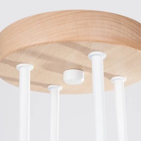 Lustră aplicată Sollux SL.1665 TIMBO 4xE27/15W/230V alb/bej/fag