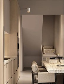 Spot aplicat design decorativ Ghips, PELIA alb