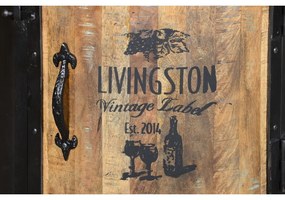 Dulap vinotecă negru din metal număr sticle 9, 60x85 cm Luni – Interia Home &amp; Living