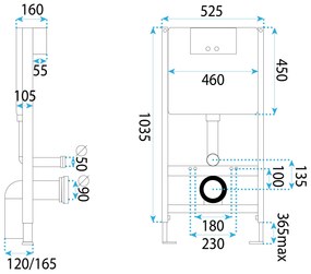 Cadru WC încastrat K011A-Q