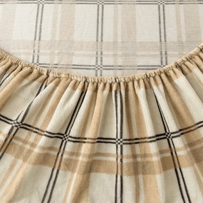 Cearsaf Cocolino microplus cu elastic PLAID 200x200 cm crem