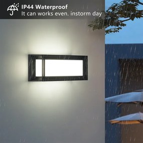 Brilagi - Aplică LED de exterior cu senzor PARKER, 12W/230V, negru, IP44