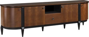 Comodă TV lemn masiv nuc Elegance I, 196,2 × 43 × 61 cm