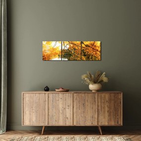 Tablou - Copac de toamnă (cu ceas) (90x30 cm)