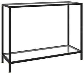 vidaXL Masă consolă, transparent, 100 x 35 x 75 cm, sticlă securizată