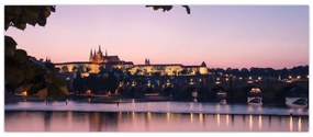 Tablou cu palatul din Praga și Vltava (120x50 cm)