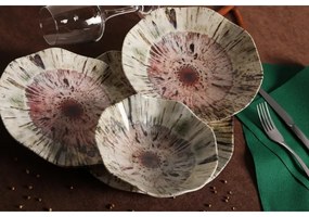 Set veselă 24 piese multicolor/porțelan