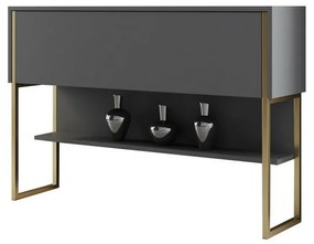 Comodă Luxe Anthracite and Gold