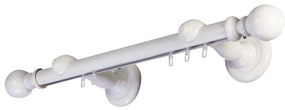 Galerie lemn perdea Globo Simple 35mm cu aluminiu