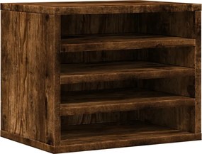 vidaXL Organizator birou, stejar fumuriu, 36x26x29,5 cm lemn prelucrat