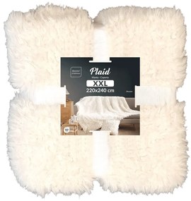 Pătură crem din blană artificială 220x240 cm Mouton – douceur d'intérieur