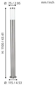 EGLO 81752 - Corp de iluminat exterior HELSINKI 1xE27/15W/230V IP65