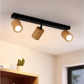 Brilagi - Spot MODERN WOOD 3xGU10/8W/230V lemn/negru