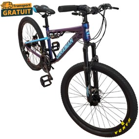 Bicicleta Caraiman, roti 26 inch, cu dubla suspensie, frane pe disc, cameleon, BC81