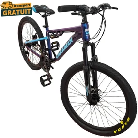 Bicicleta Caraiman, roti 26 inch, cu dubla suspensie, frane pe disc, cameleon, BC81