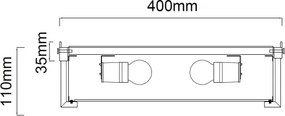 Open Design OR84955 - Plafonieră ROMI, 3x E14/12W/230V, Ø 40 cm, alamă