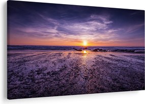 Tabloul cu plaja - apus de soare (90x60 cm)