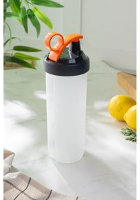 Sticlа pentru apa Hermia 503HRN1166, 740 ml, Fara BPA, Plastic, Alb/Portocaliu