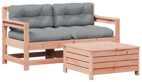 3250766 vidaXL Set mobilier de grădină cu perne, 3 piese, lemn masiv douglas