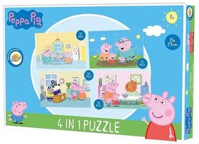 Purcelușa Peppa Puzzle acasă 4 în 1