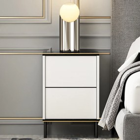 Măsuță de noptieră Imaj White Marble