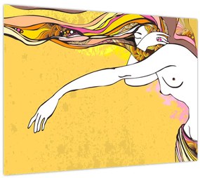 Tablou pe sticlă - Fata (70x50 cm)