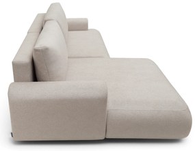 Colțar extensibil cu funcție de dormit Lotulis Mini stânga - crem material hidrofob Blur 01
