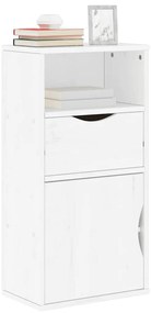 vidaXL Dulap lateral cu sertar „ODDA” alb 40x24x79cm lemn masiv de pin