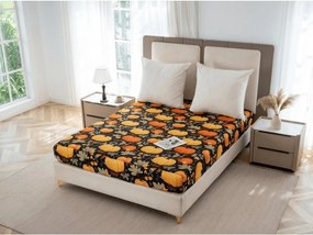 Cearsaf din microfibra ORANGE PUMPKINS colorat 180x200 cm