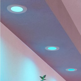 Eglo 901429 - Set 3x LED RGBW, plafonieră încastrată FUEVA-Z, LED/2,8W/230V, 8,8cm, IP44, alb