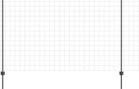 vidaXL Gard cu Stâlp Gri 1,4 x 10 m Oțel și PVC