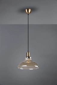 Lustră alămie din metal cu abajur din sticlă ø 28 cm Aldo – Reality