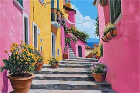 Tablou - Alee roz (90x60 cm)