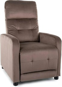 Fotoliu rabatabil OTUS, stofa catifelata cappuccino - Bluvel 38, 66x92