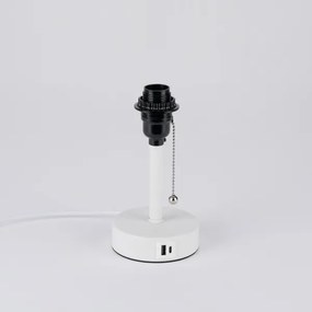 Brilagi - Lampă de masă TABLON cu port USB, 1xE27/25W/230V, alb/crem