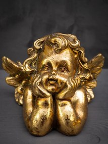 Decoratiune de masa, ingeras decorativ, din rasina, Thinking
