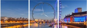 Tablou London Eye (cu ceas) (90x30 cm)