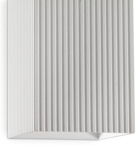 Aplica perete aluminiu striat alb, 2xGU10, LUNE square