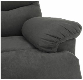 Fotoliu reglabil masaj, material textil catifea gri, LAMBERT