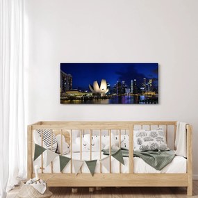 Tablou Singapore nocturn (120x50 cm)