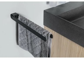 Suport dublu pivotant pentru prosoape GEDY PI2314 Pirenei, 35 cm, negru mat