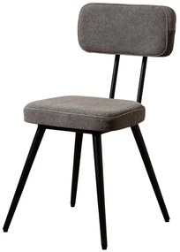 Scaun dining gri din bumbac Fairfax