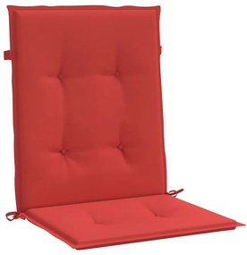 Perne scaun de gradina, 4 buc., rosu, 100x50x3 cm 4, Rosu, 100 x 50 x 3 cm