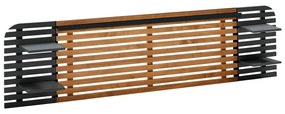 Tăblie de pat neagră/în culoare naturală din lemn masiv de pin 240x62 cm Dimas – Marckeric